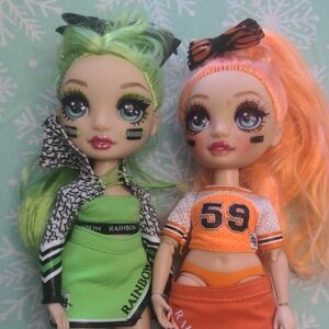 Rainbow High Dolls with Green and Orange Hair Doll Lot